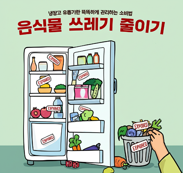 냉장고 유통기한 똑똑하게 관리하는 소비법: 음식물 쓰레기 줄이기